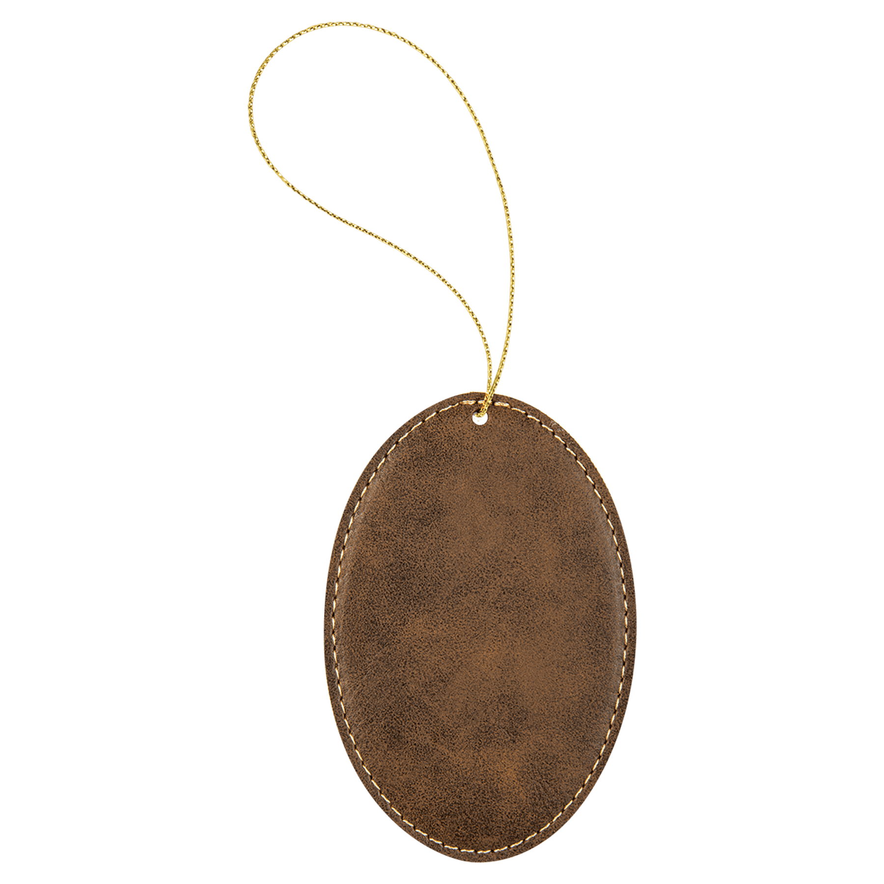 Leatherette Oval Ornament with String - OL03