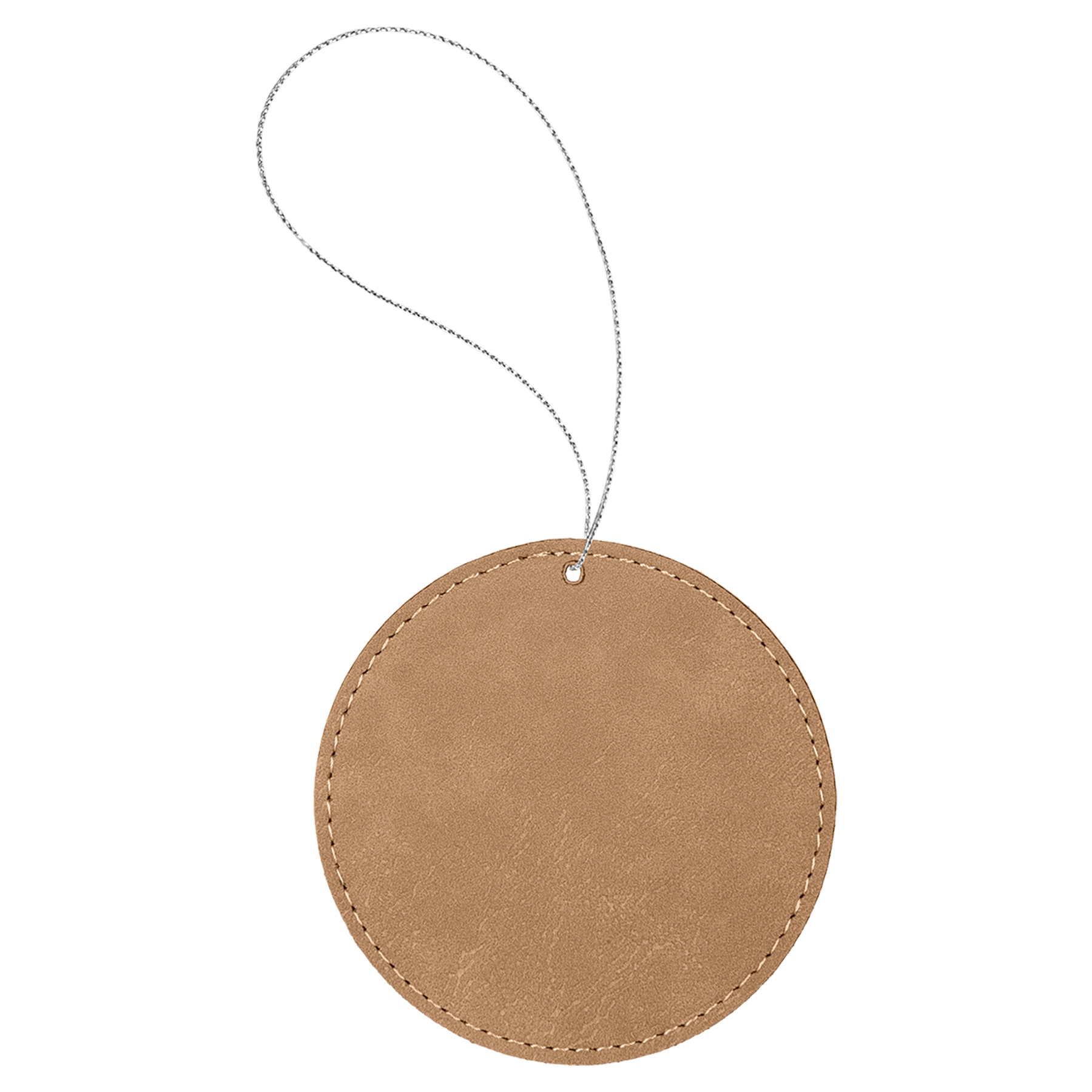 Round Leatherette Ornament with String - OL01
