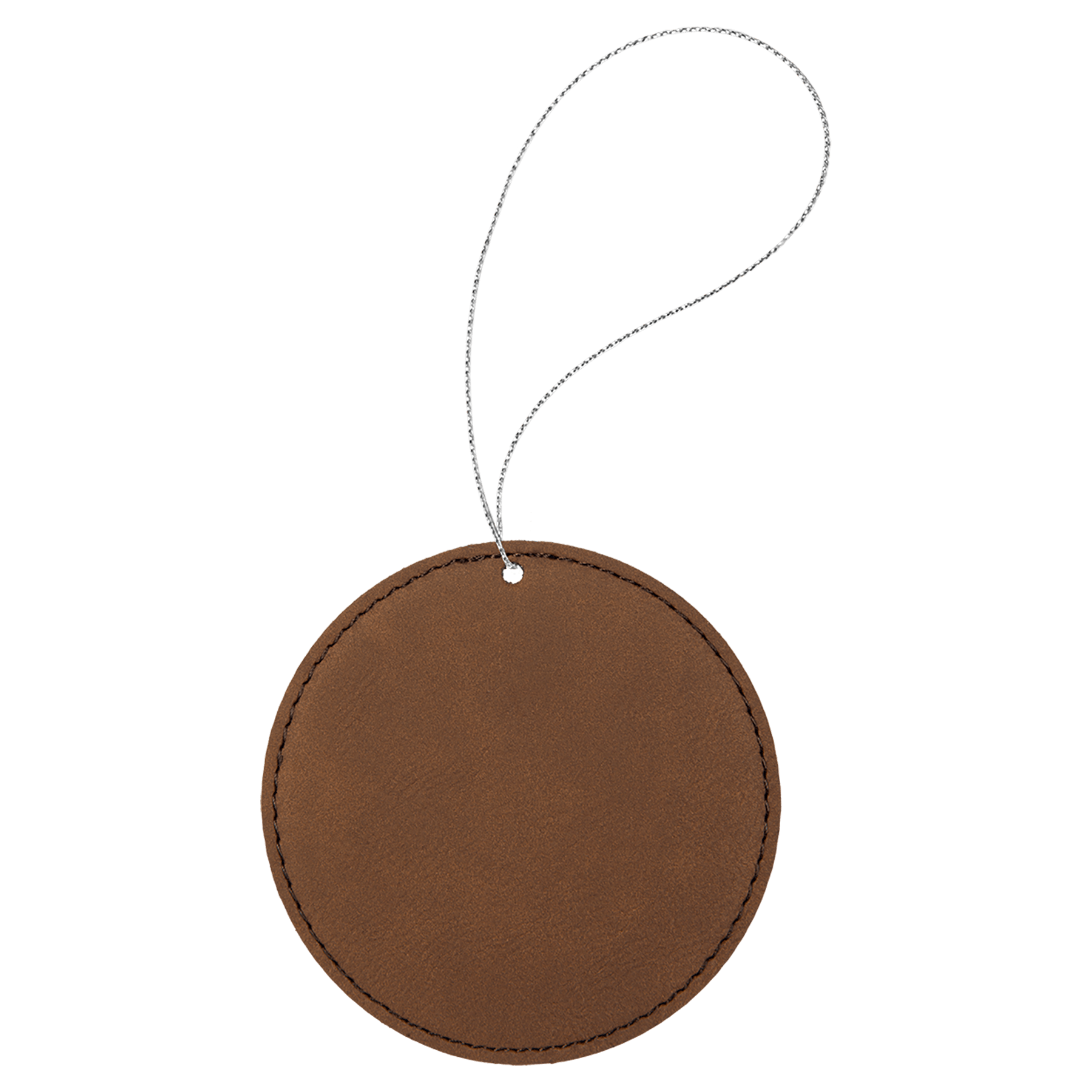 Round Leatherette Ornament with String - OL01