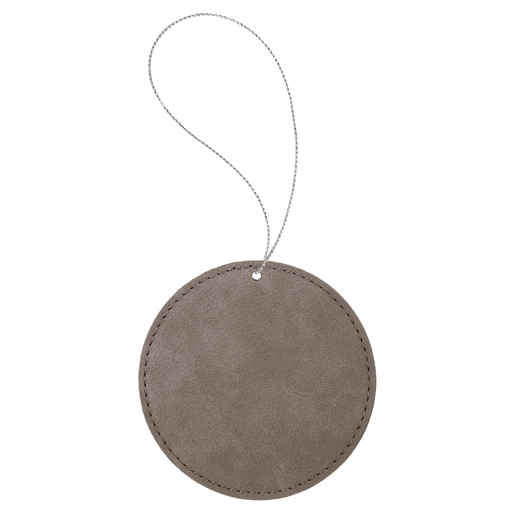 Round Leatherette Ornament with String - OL01