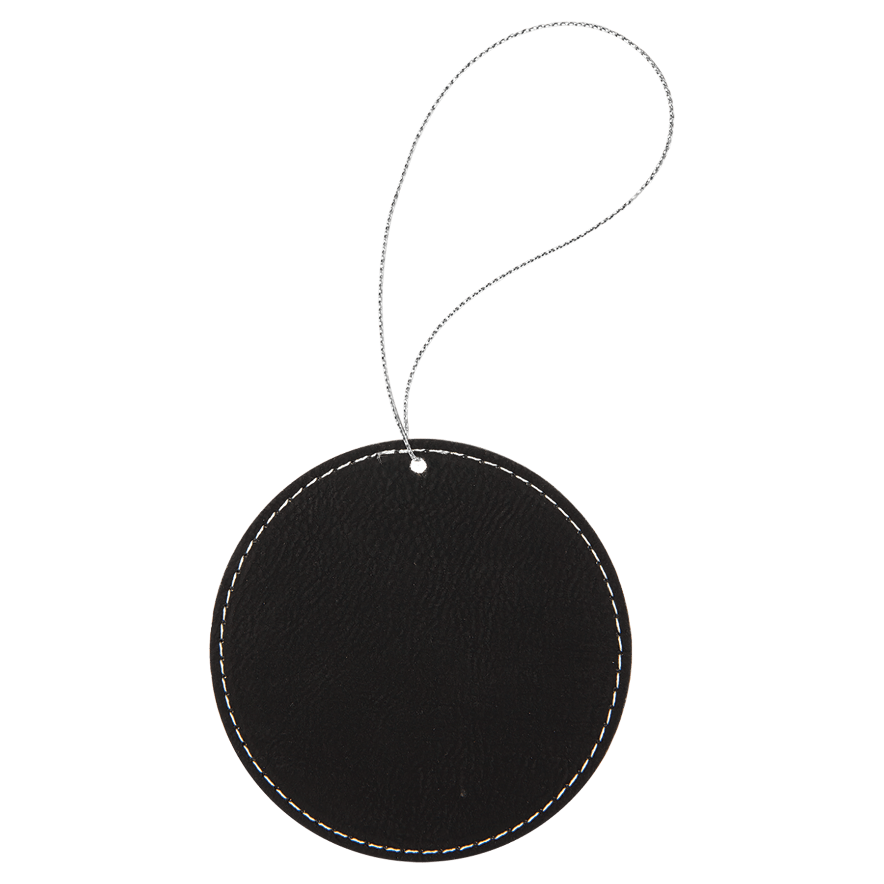 Round Leatherette Ornament with String - OL01