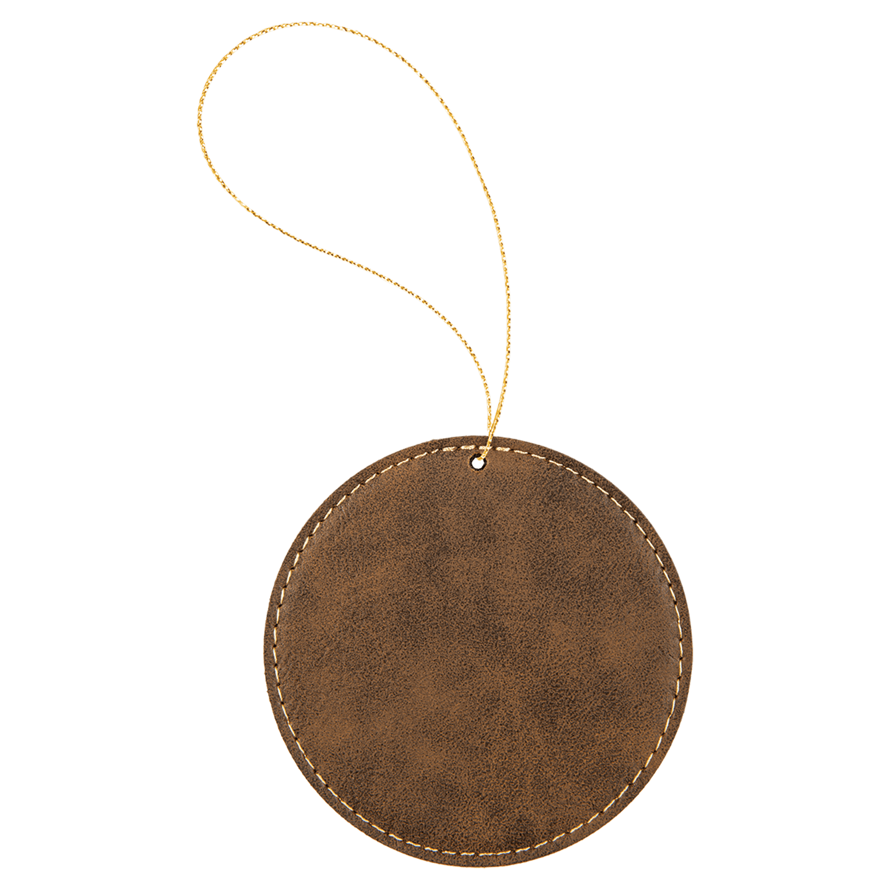 Round Leatherette Ornament with String - OL01
