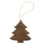 Leatherette Tree Ornament with String - OL05