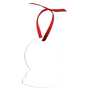 3.75" x 3" 2 Sided Gloss White Aluminum Snow Globe Ornament