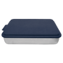9" x 13" Aluminum Cake Pan with Navy Blue Lid