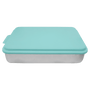 9" x 13" Aluminum Cake Pan with Teal Lid