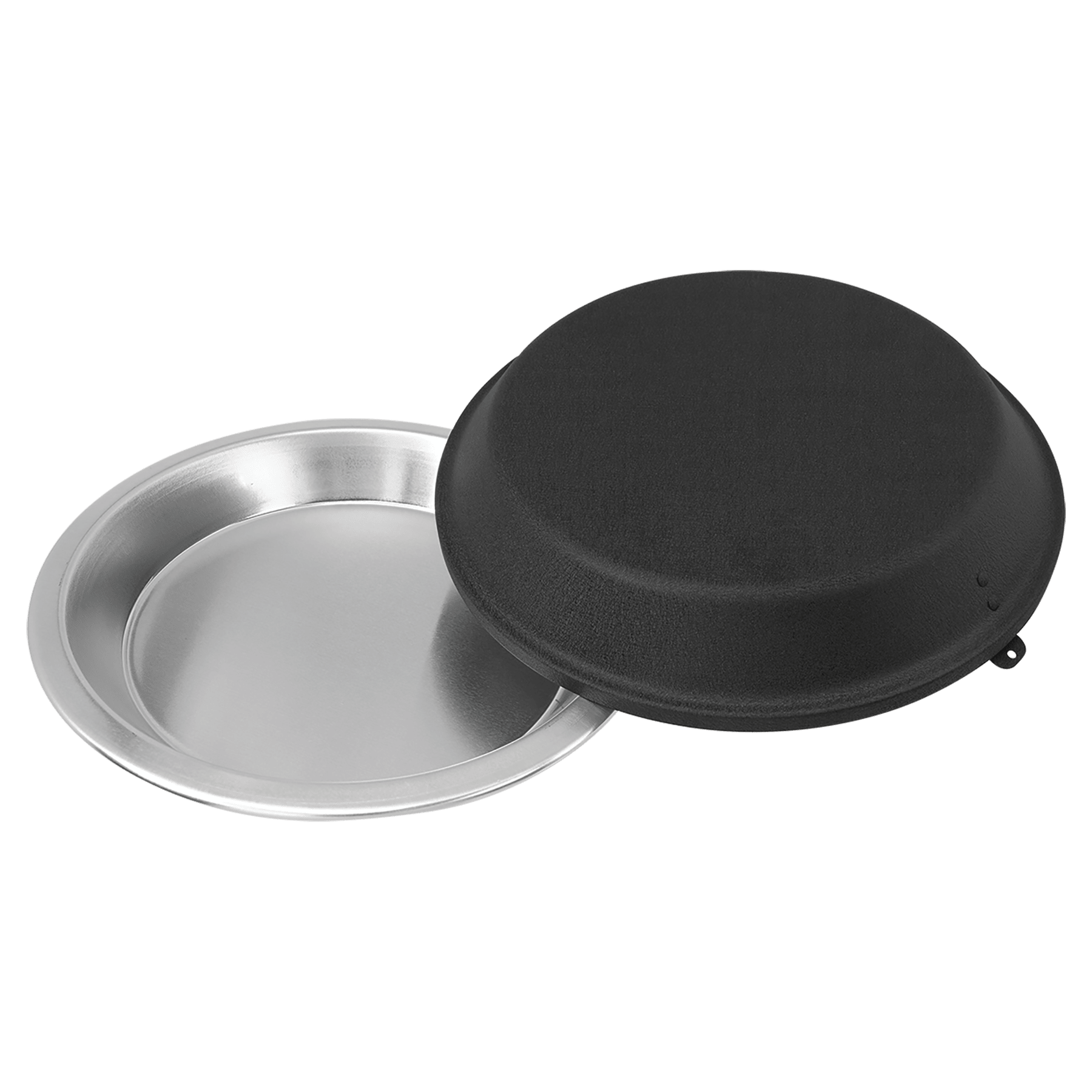 9" Aluminum Pie Pan with Black Lid