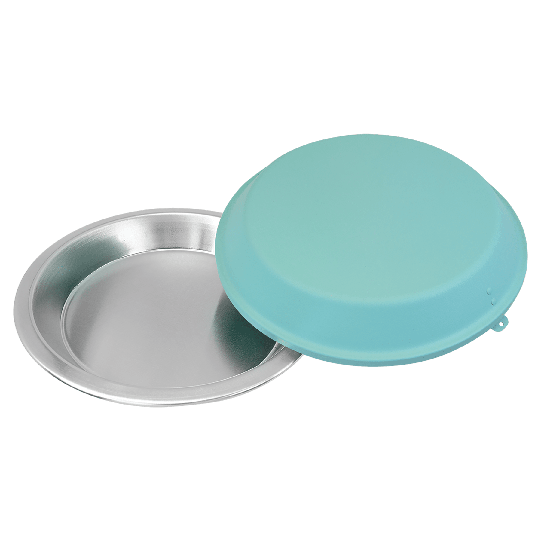 9" Aluminum Pie Pan with Teal Lid