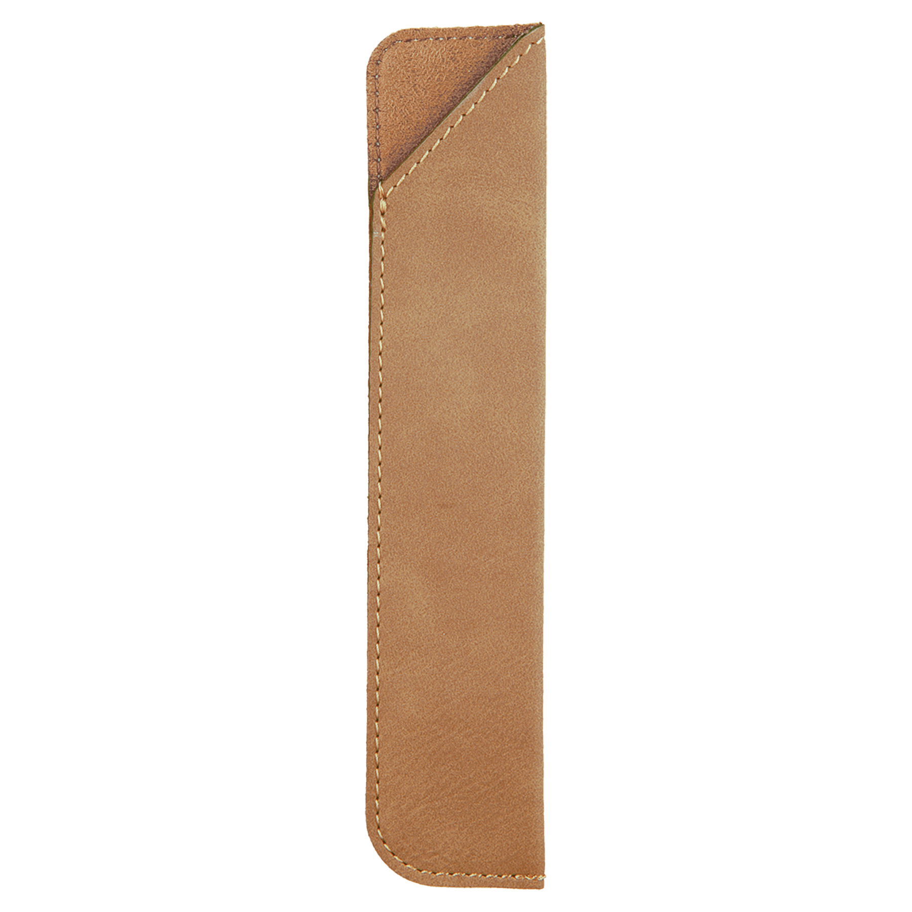 6.25" Light Brown Leatherette Pen Sleeve