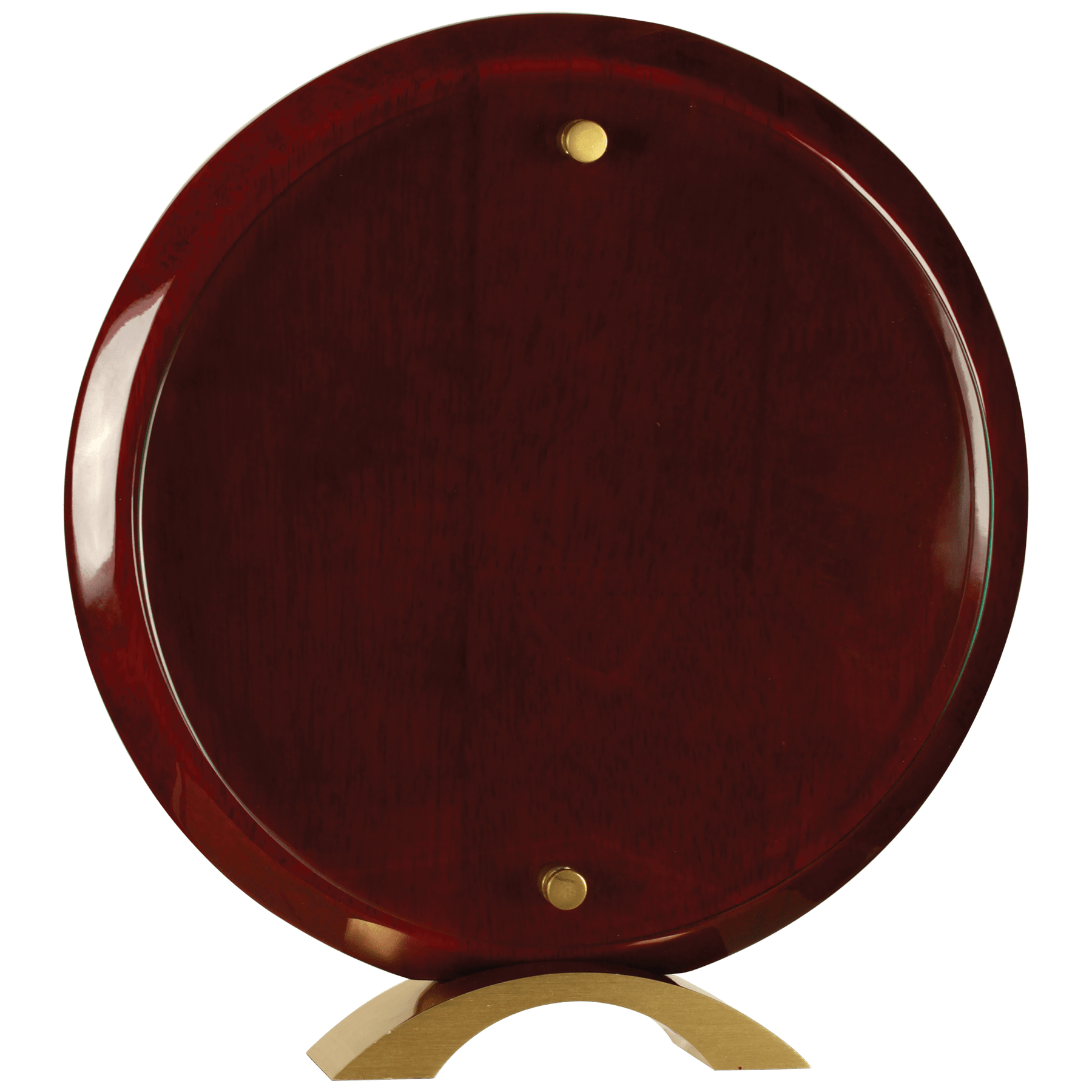 10" Round Rosewood Piano Finish Floating Jade Glass Standup