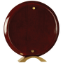 10" Round Rosewood Piano Finish Floating Jade Glass Standup