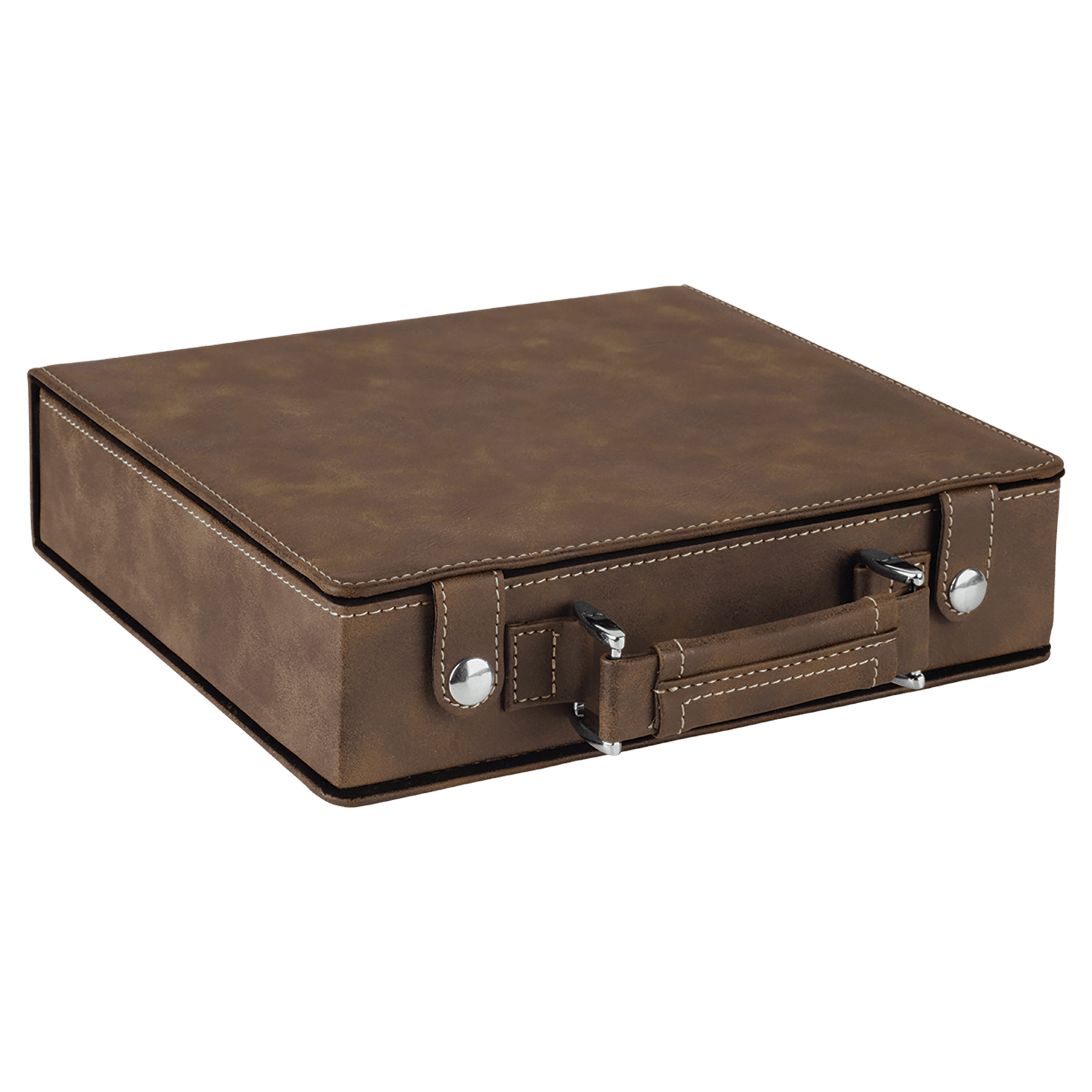 Rustic/Gold Leatherette 100 Chip Poker Set