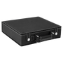 Black/Silver Leatherette 100 Chip Poker Set