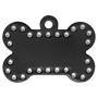 Black Anodized Aluminum Swarovski Bling Bone with Tab