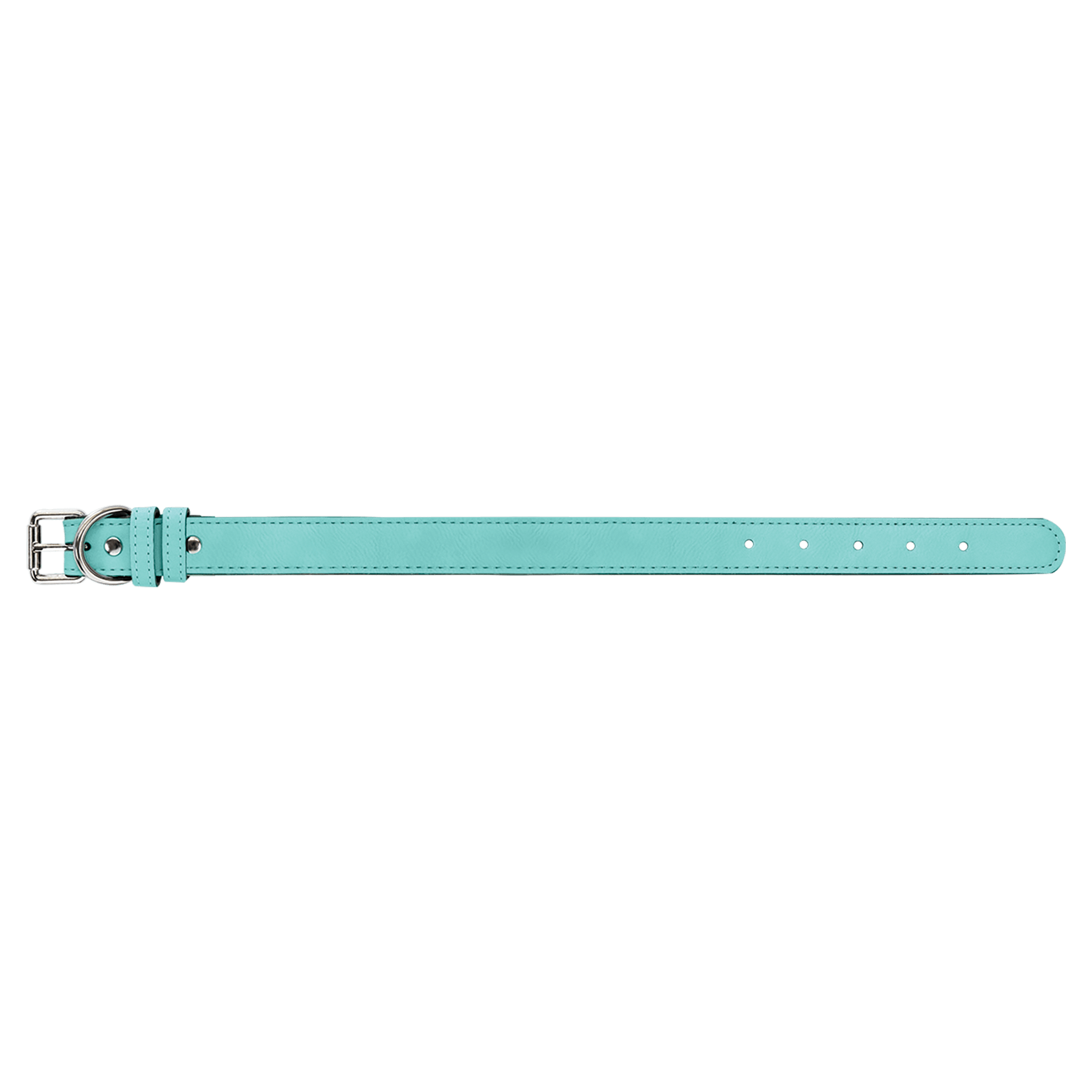 Small 15" x.75" Teal Leatherette Dog Collar