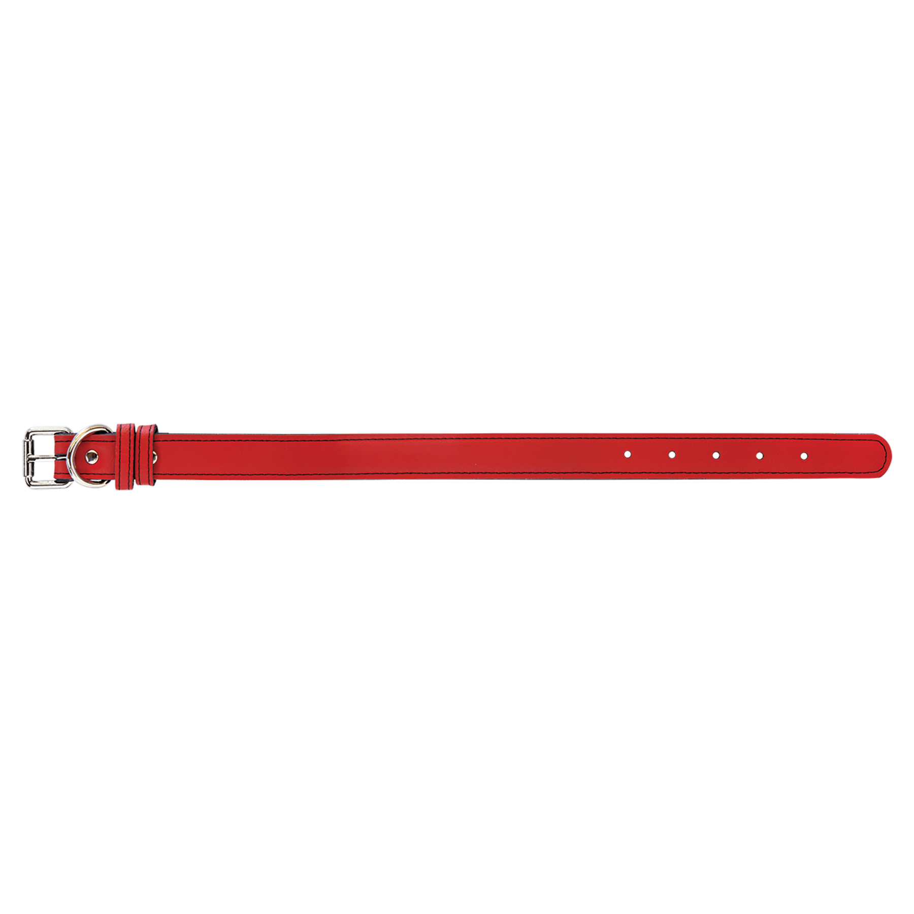 Small 15" x.75" Red Leatherette Dog Collar