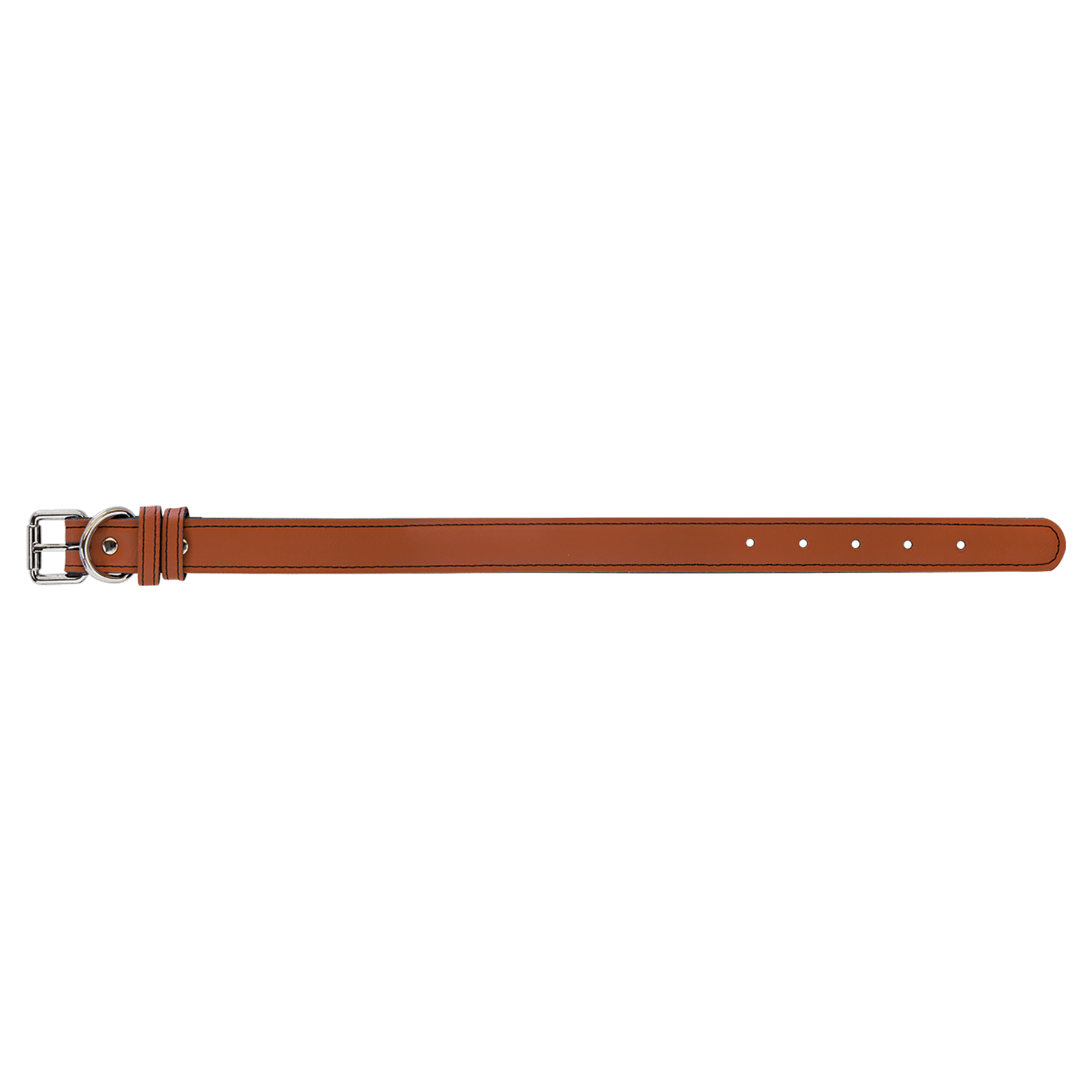 Medium 19" x 1" Rawhide Leatherette Dog Collar