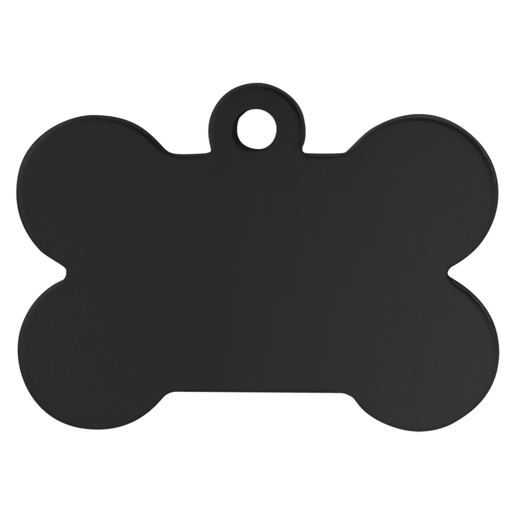 1.25" x.75" Black Anodized Aluminum Bone Pet Tag