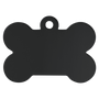 1.25" x.75" Black Anodized Aluminum Bone Pet Tag