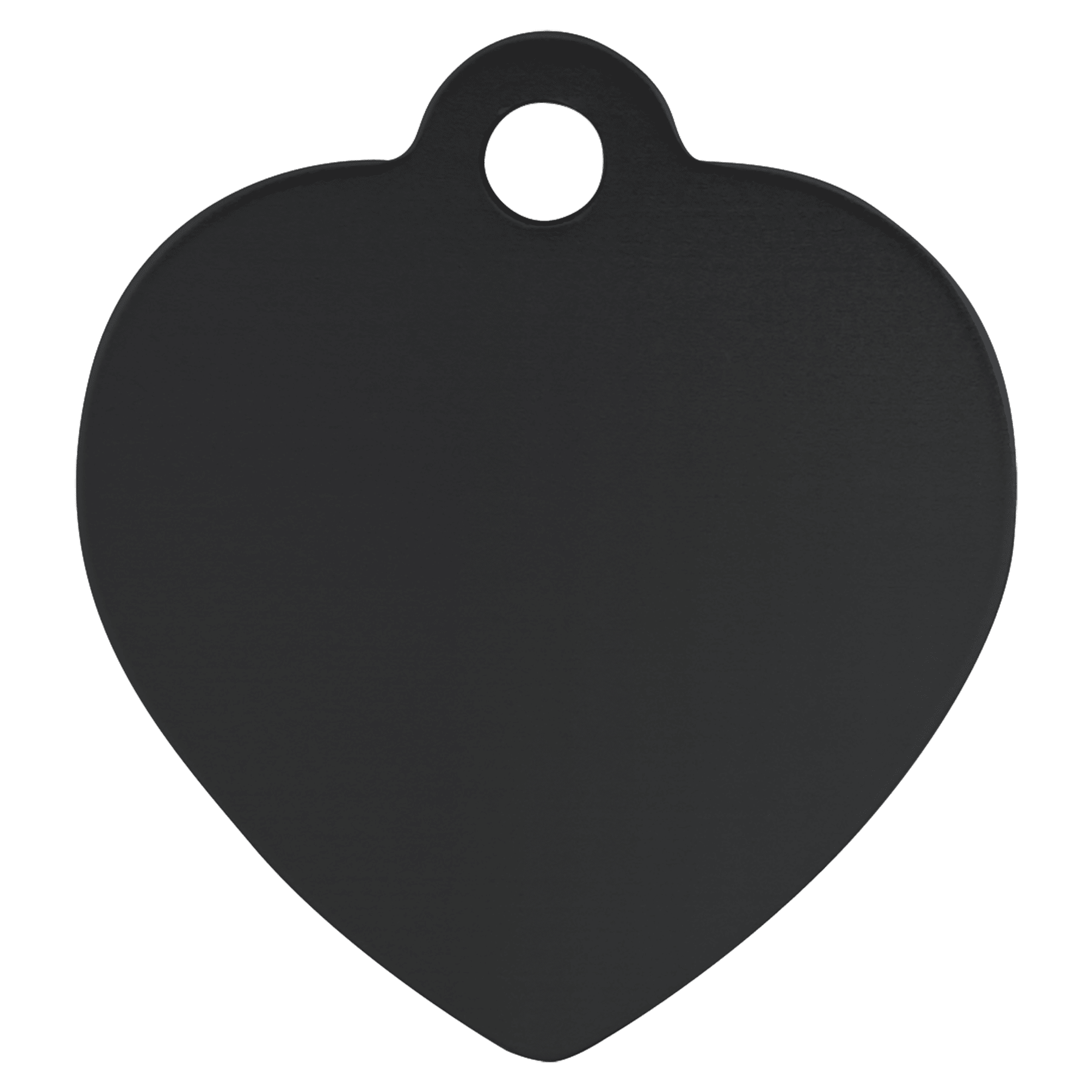 1.25" x 1.25" Black Anodized Aluminum Heart Pet Tag