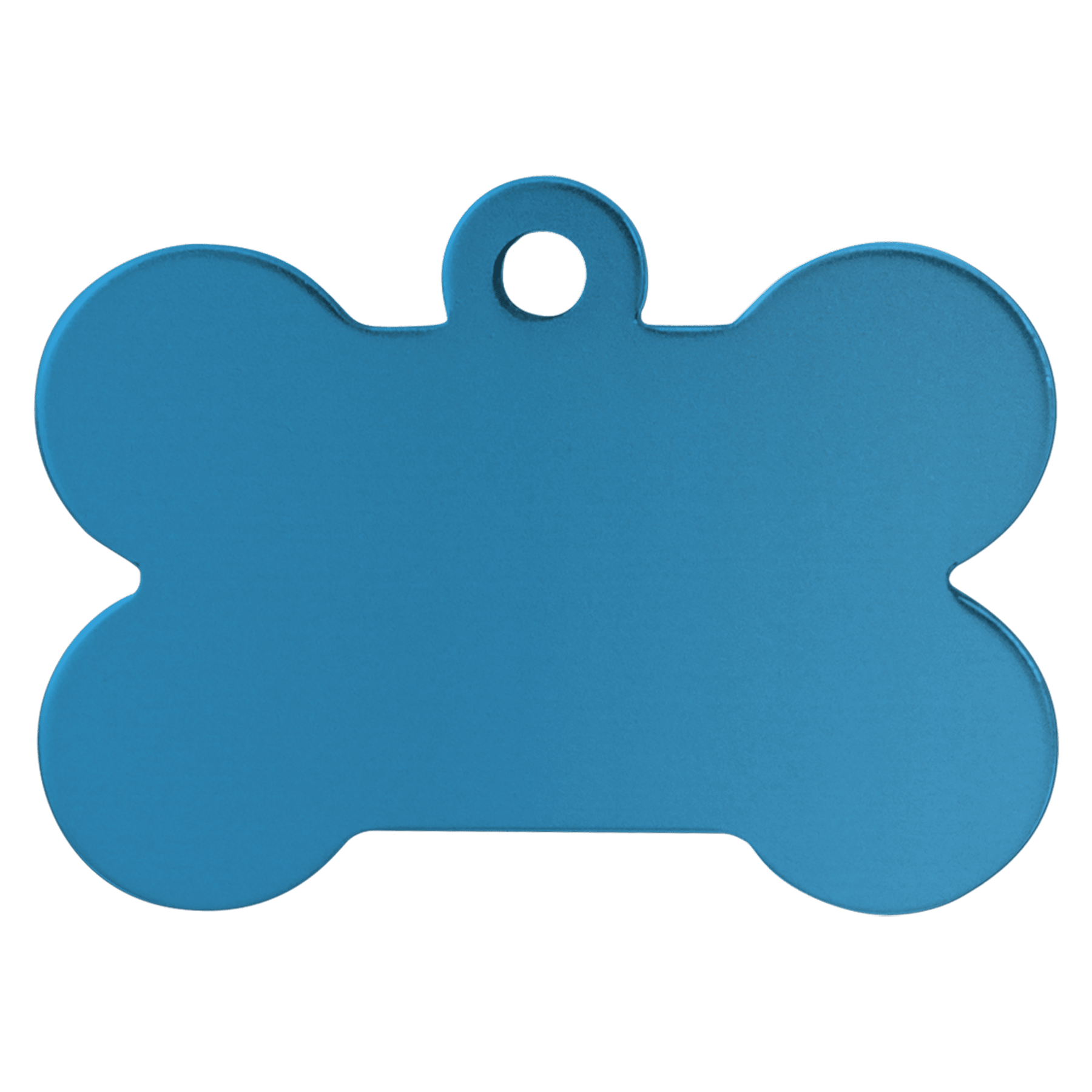 1.25" x.75" Blue Anodized Aluminum Bone Pet Tag