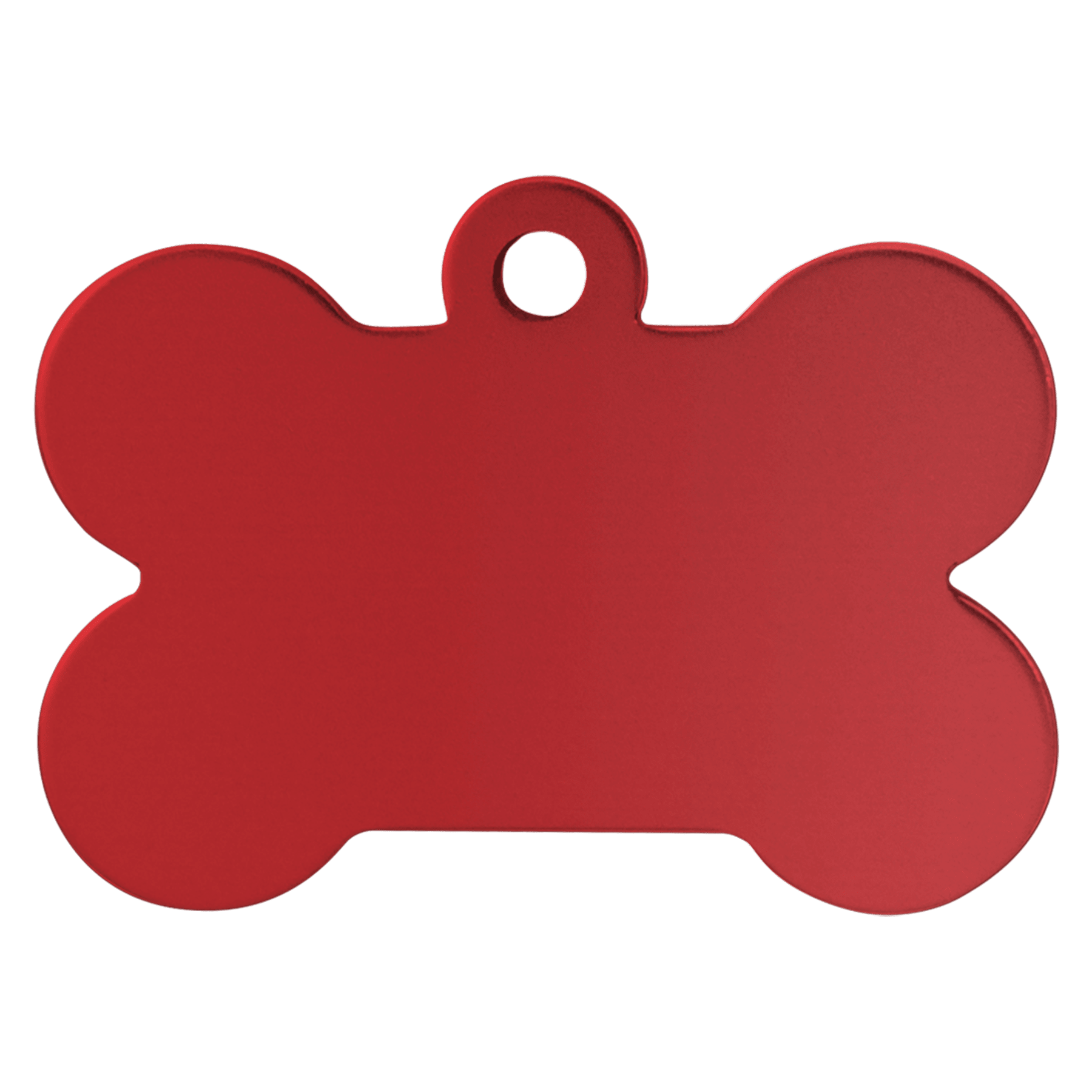 1.25" x.75" Red Anodized Aluminum Bone Pet Tag