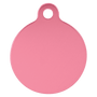 1" Pink Anodized Aluminum Round Pet Tag with Tab