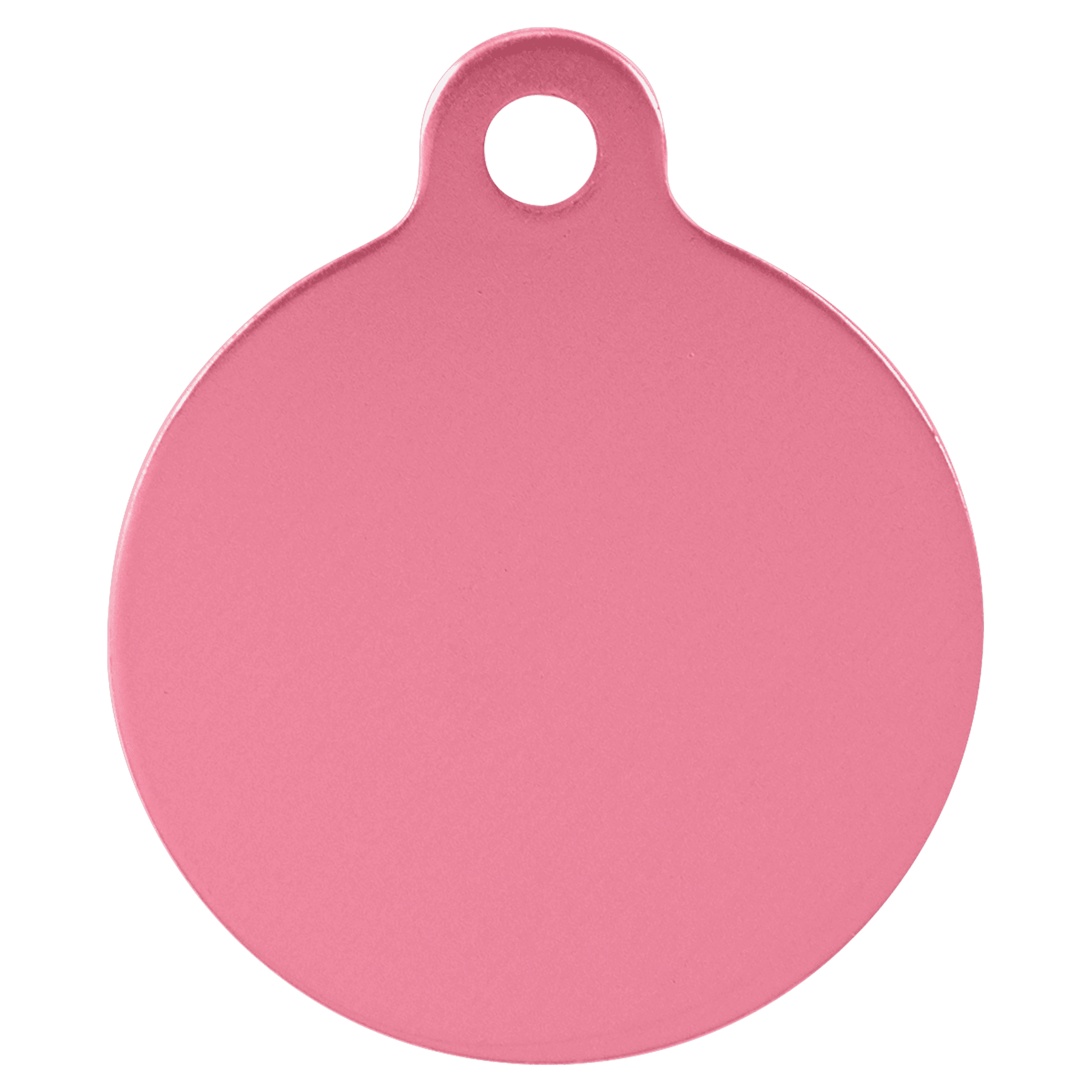 1.25" Pink Anodized Aluminum Round Pet Tag with Tab