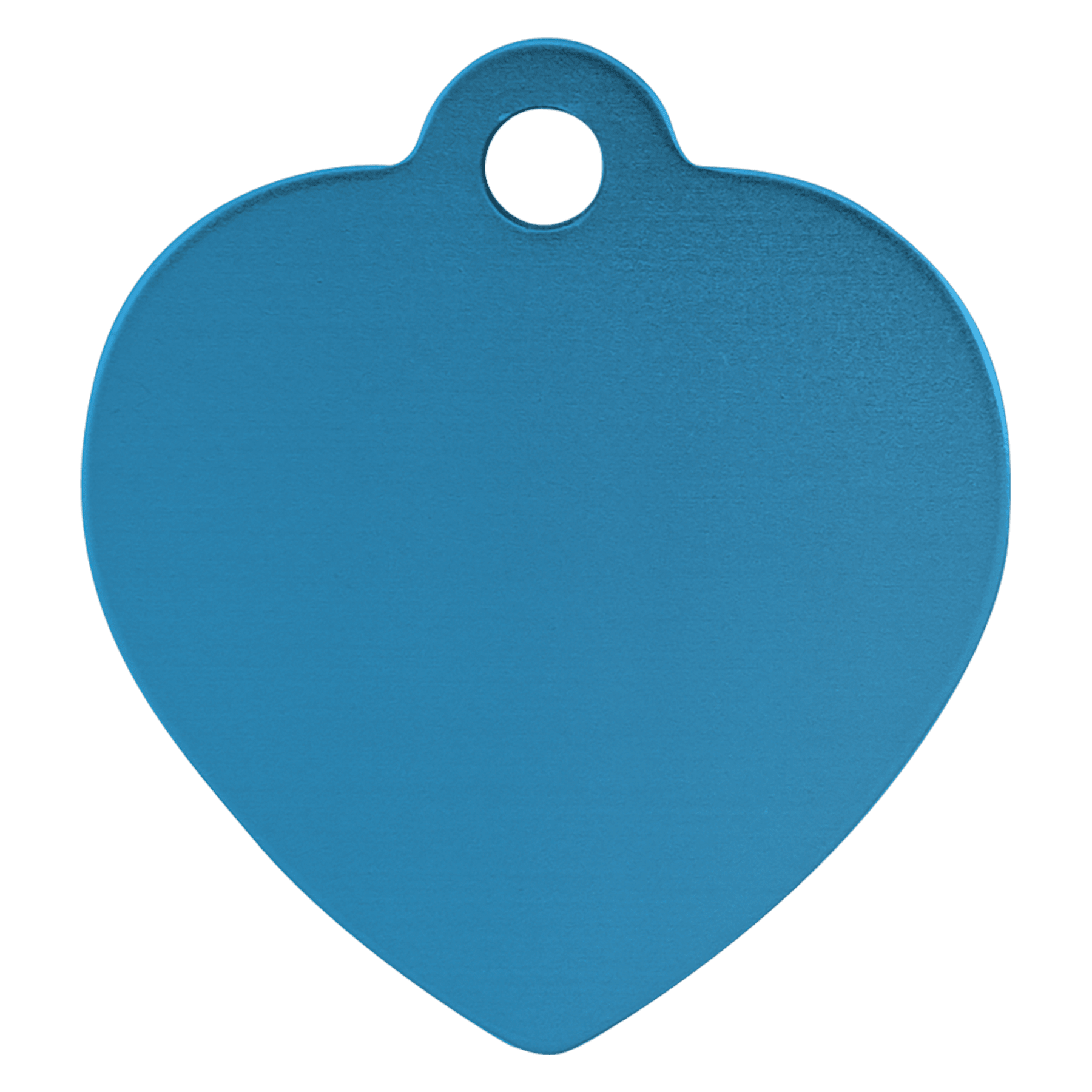 1" x 1" Blue Anodized Aluminum Heart Pet Tag
