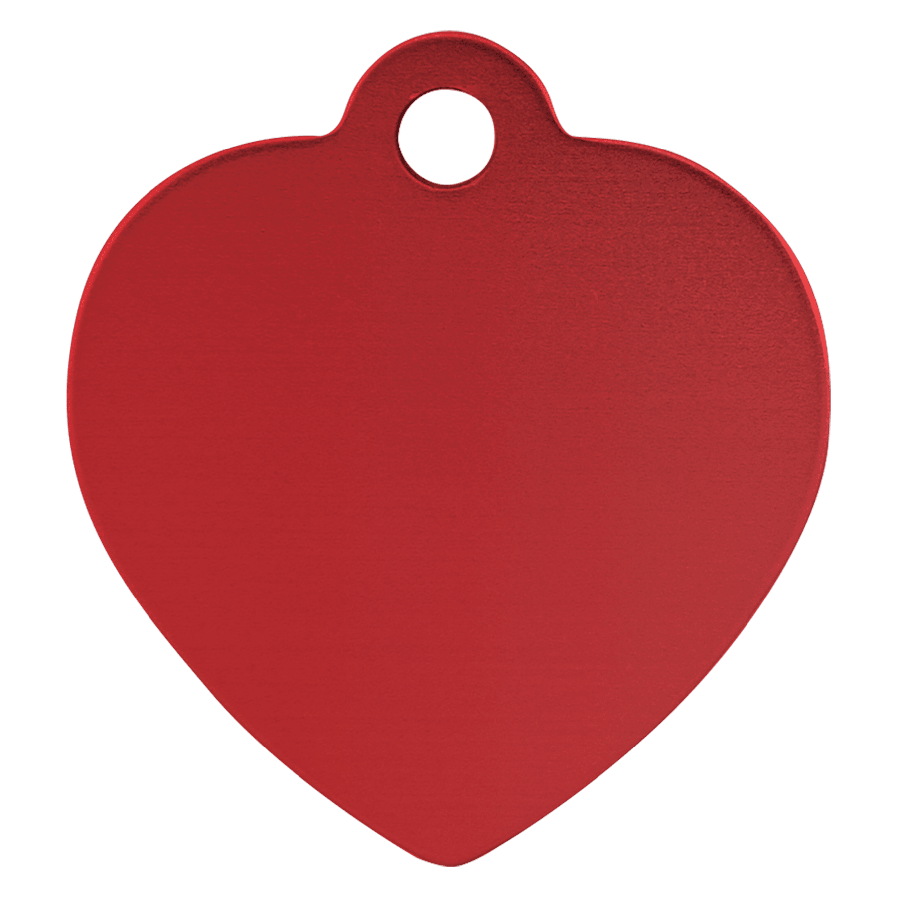 1" x 1" Red Anodized Aluminum Heart Pet Tag