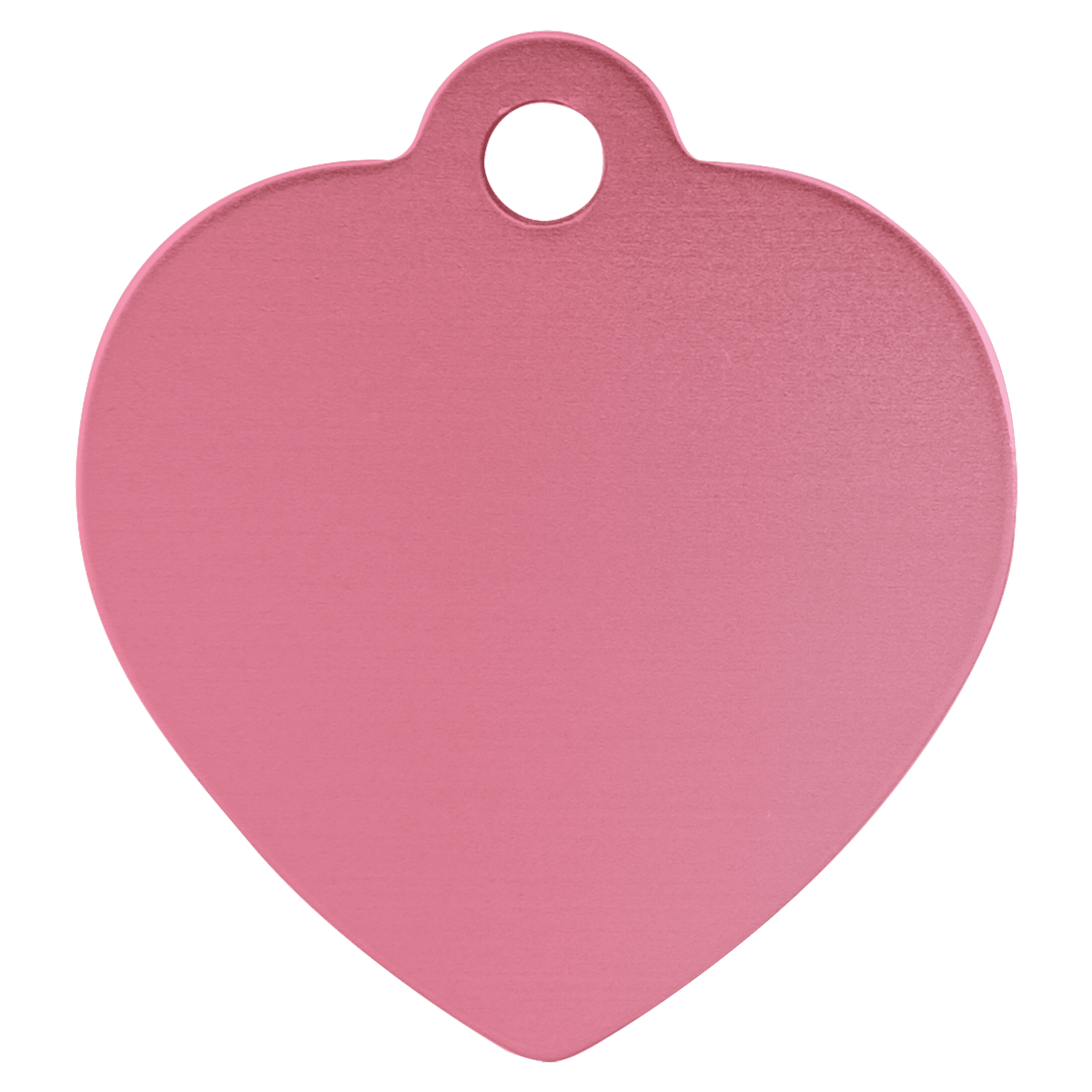 1.25" x 1.25" Pink Anodized Aluminum Heart Pet Tag