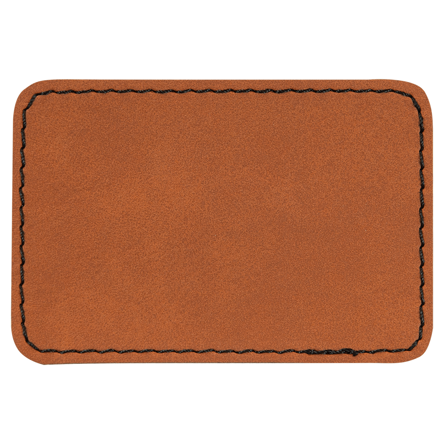 3" x 2" Rectangle Rawhide Leatherette Patch with Adhesive