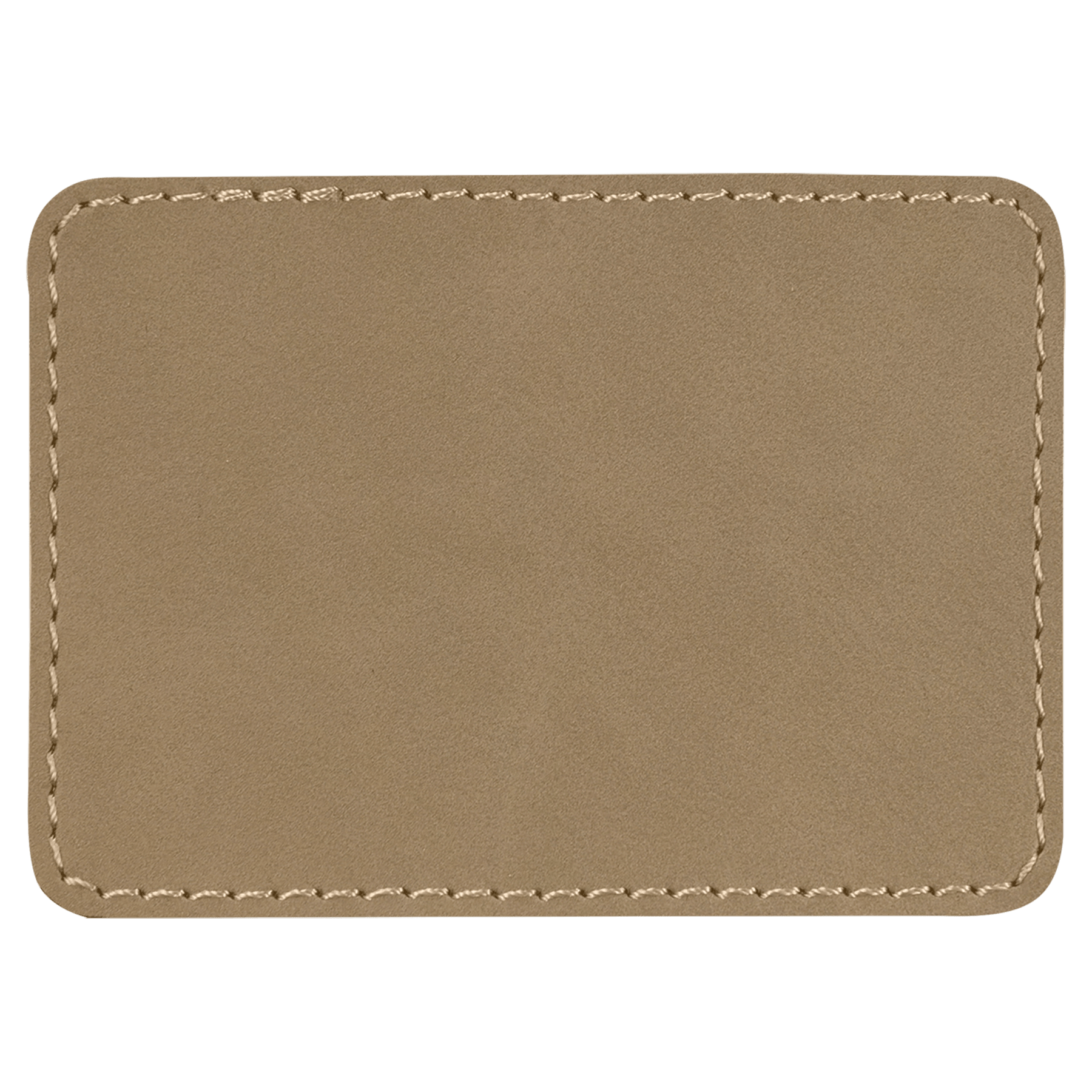 Rectangle Light Brown Leatherette Patch with Adhesive
