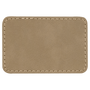 3" x 2" Rectangle Light Brown Leatherette Patch w/Adhesive