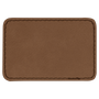 3" x 2" Rectangle Dark Brown Leatherette Patch with Adhesive