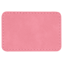 3" x 2" Rectangle Pink Leatherette Patch with Adhesive