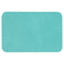 3" x 2" Rectangle Teal Leatherette Patch with Adhesive