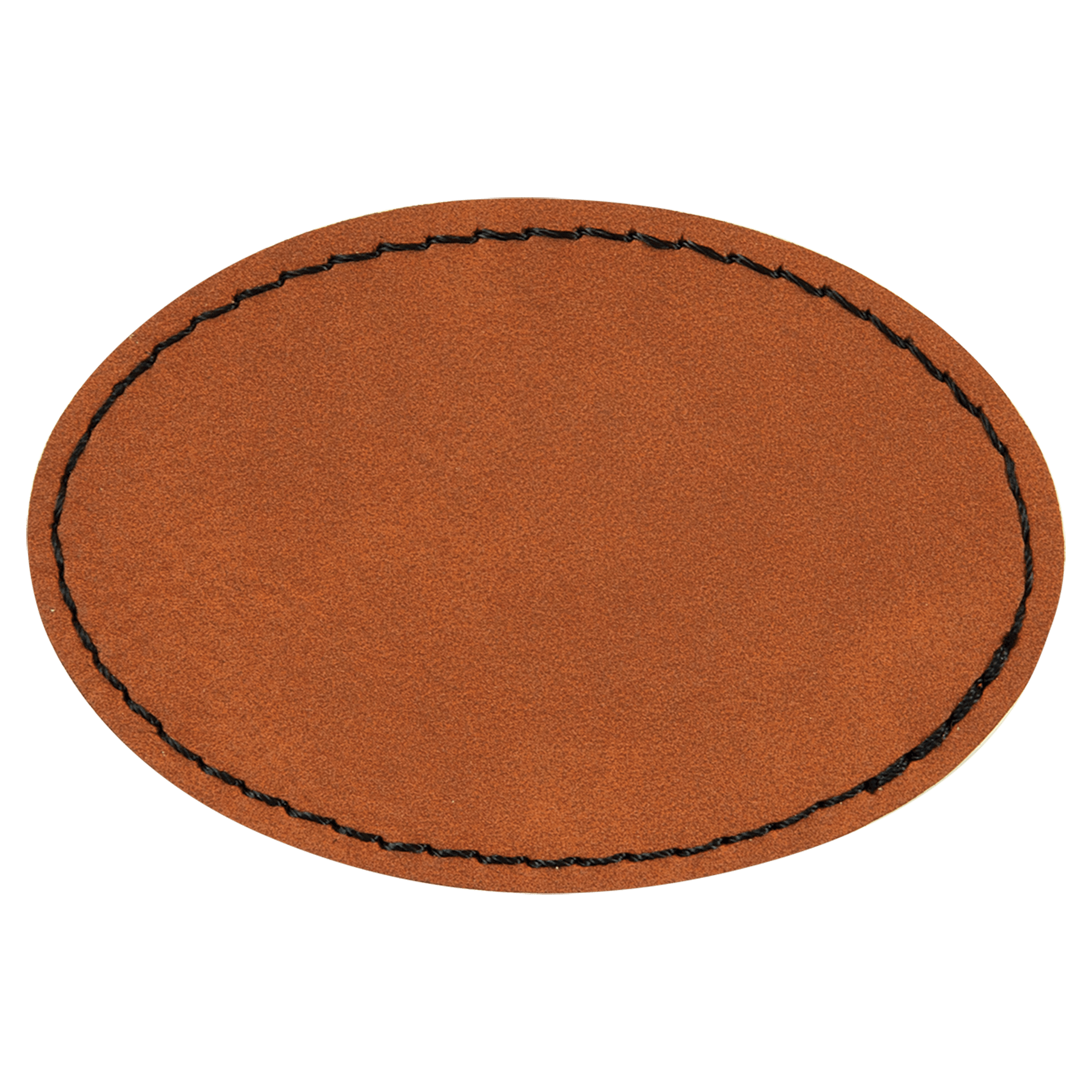 3" x 2" Oval Rawhide Leatherette Patch with Adhesive