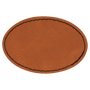 3" x 2" Oval Rawhide Leatherette Patch with Adhesive