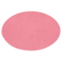 3" x 2" Oval Pink Leatherette Patch with Adhesive