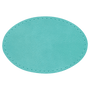 3" x 2" Oval Teal Leatherette Patch with Adhesive
