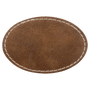3" x 2" Oval Rustic/Gold Leatherette Patch with Adhesive