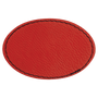 3" x 2" Oval Red Leatherette Patch with Adhesive