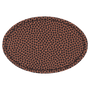 3" x 2" Oval Football Leatherette Patch with Adhesive