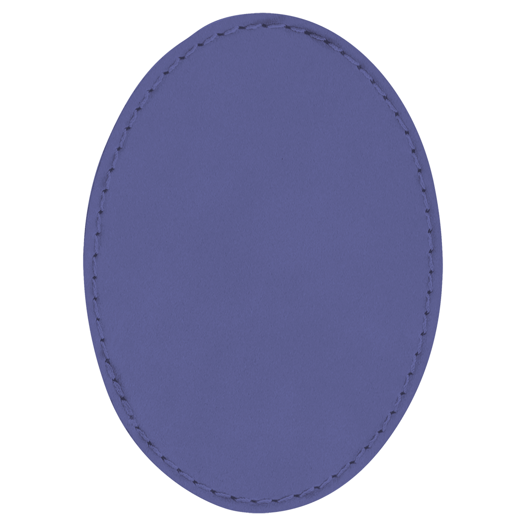 3.5" x 2.5" Oval Purple Leatherette Patch with Adhesive