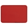 3" x 2" Rectangle Red Leatherette Patch with Adhesive