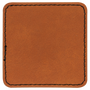2.5" x 2.5" Square Rawhide Leatherette Patch with Adhesive
