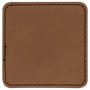 2.5" x 2.5" Dark Brown Leatherette Patch with Adhesive