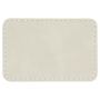 3" x 2" Rectangle White Leatherette Patch with Adhesive
