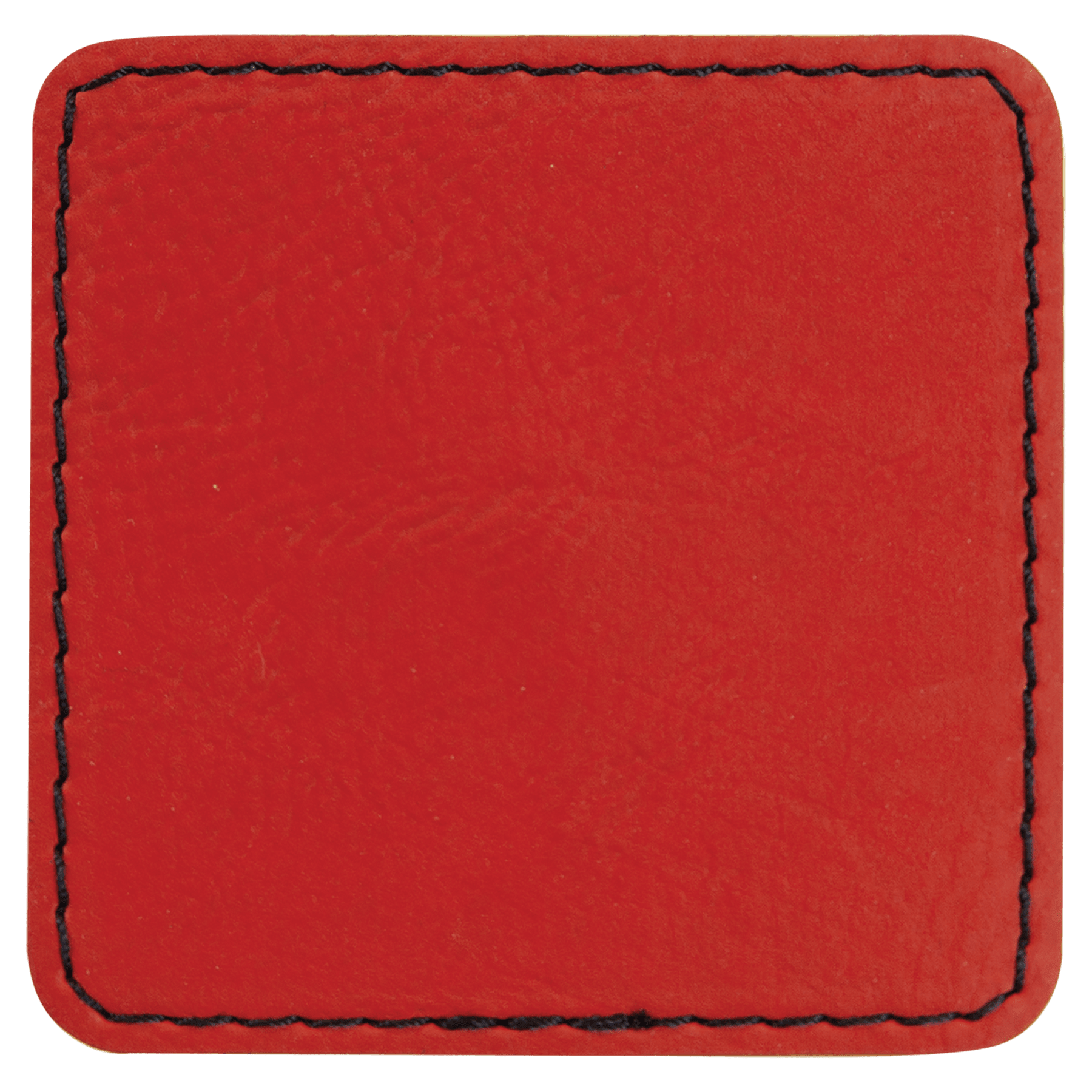 2.5" x 2.5" Red Leatherette Patch with Adhesive
